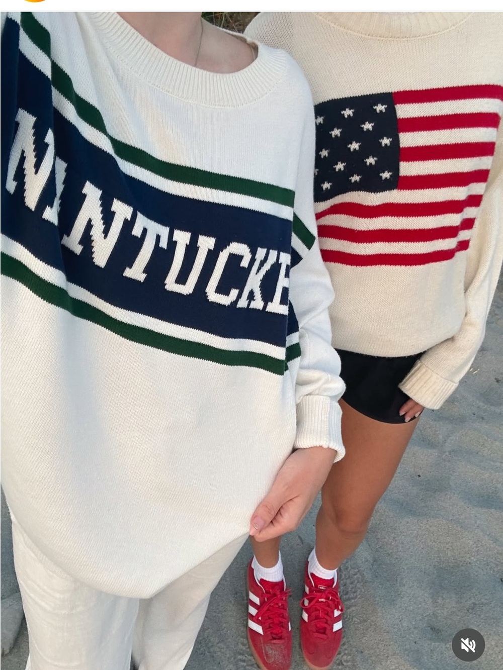 Nantucket White Striped Knit Sweater - Women